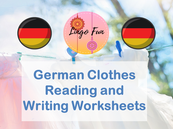 German Clothes Reading and Writing Worksheets