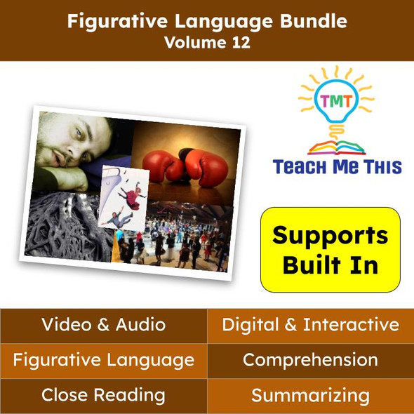 Roll with the Punches Figurative Language Reading Passages and Activities BUNDLE Volume 12