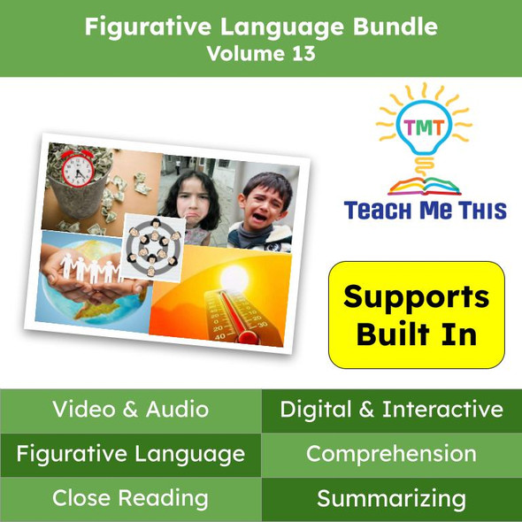 Figurative Language Reading Passages and Activities BUNDLE Volume 13