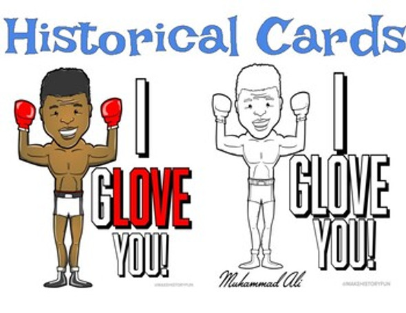 Muhammad Ali "I Glove You" Valentine's Day Card