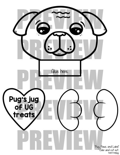  UG Word Family Craft | Pug's UG Jug | Short U Craft
