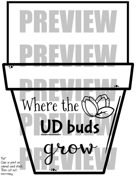 UD Word Family Craft | UD Buds | Short U Craft