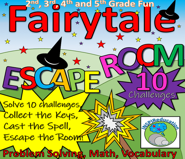 ESCAPE ROOM: Fairytale - 10 Challenges, Resources, Student Workbook, Answer Key