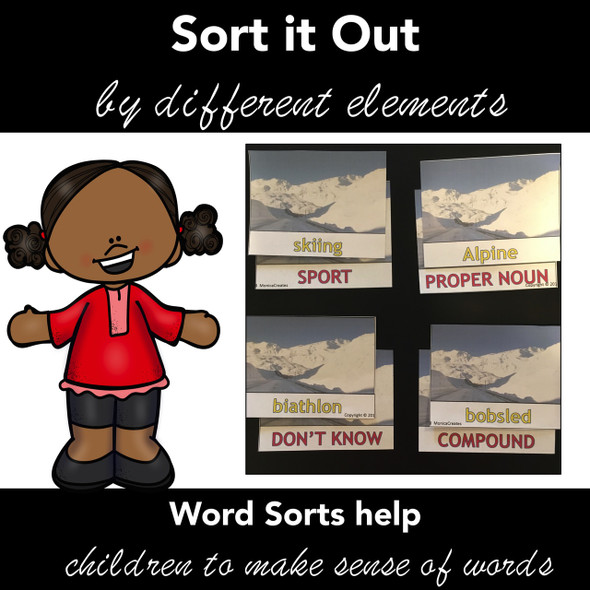 WORD SORT Activity: (OLYMPIC) WINTER GAMES