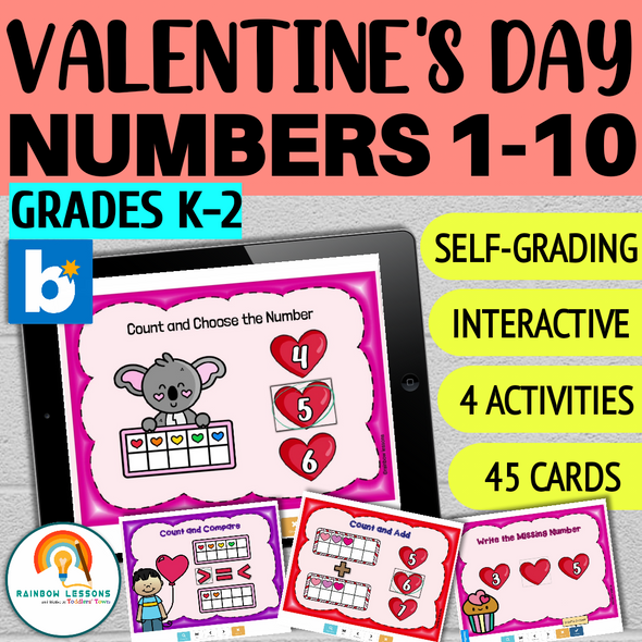 Valentines Day Math Activities | Valentines Day Numbers | Kindergarten Math