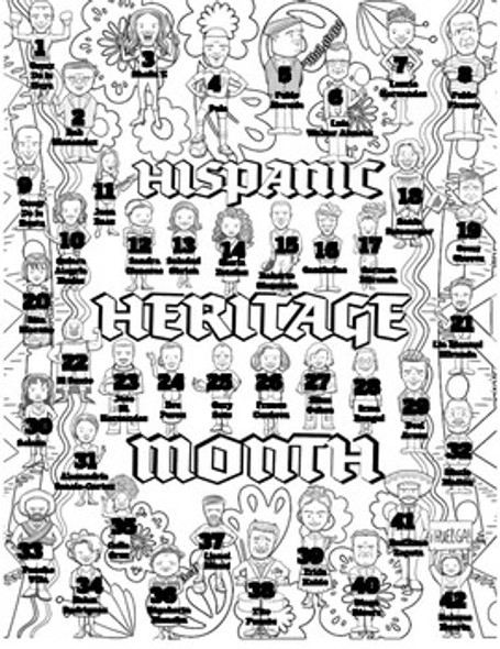 "Hispanic Heritage Heroes" & "Hispanic Heritage Month" Collaborative Poster