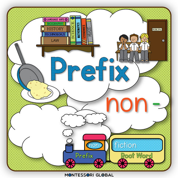 Use a PowerPoint Presentation to introduce the prefix - non. Follow up with Boom Cards and printable Montessori matching cards and Posters. Includes a prefix train animation to understand the function of prefixes.

This product is the first part of a series on prefixes. Follow us to be notified of new additions to this series.

Included:

PowerPoint Presentation
Matching Cards
Posters
Boom Card Link – This link page is in the card material PDF document
Prefix Train animation.