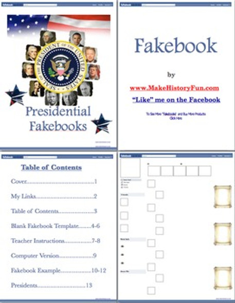 Martin Van Buren Presidential Fakebook Template