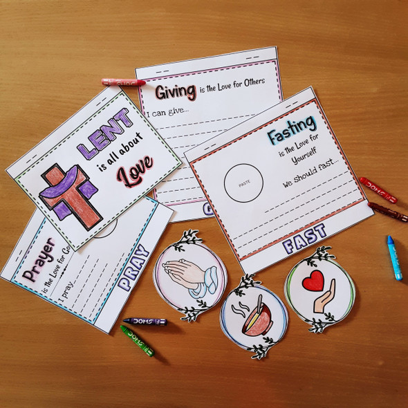 Catholic Lent Activities | Lent Crafts | Lent Writing Prompts | Lent Flipbook