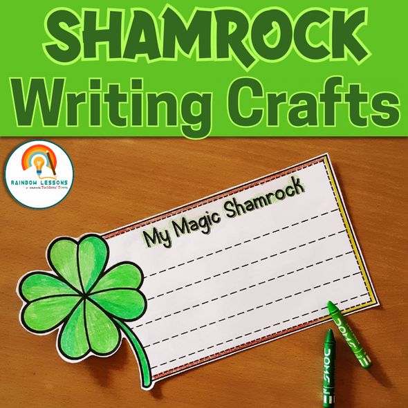 St Patricks Day Writing Craft | Shamrock Craftivity | Shamrock Writing Template