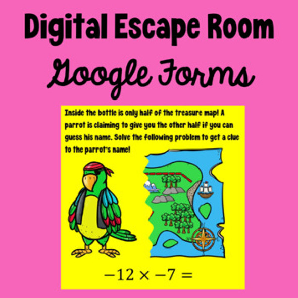 Multiplying and Dividing Integers Digital Escape Room - Treasure Island