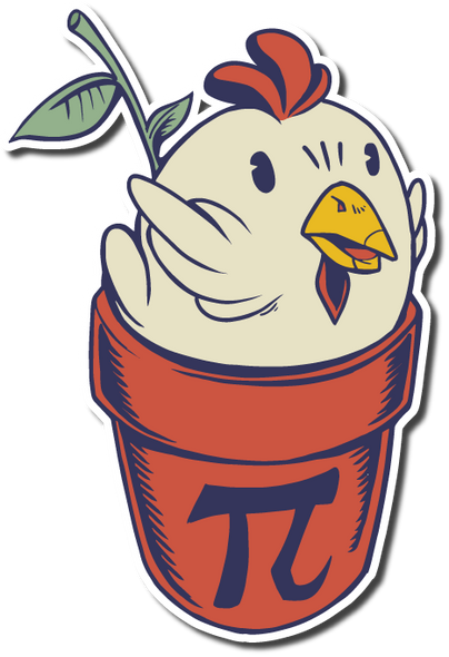 Chicken Pot Pi Die-cut Sticker