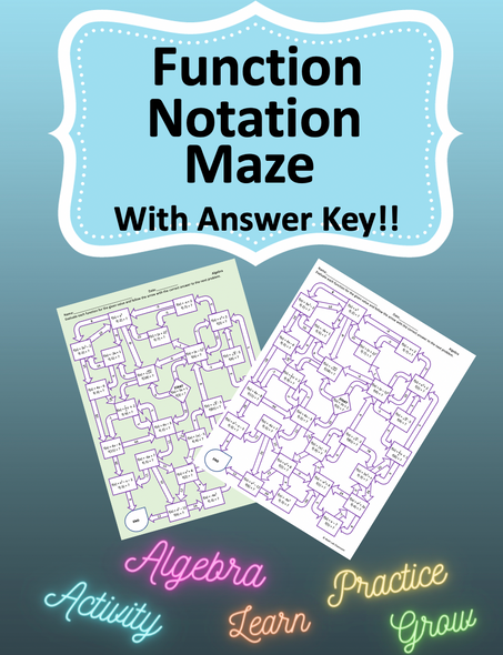 Function Notation Maze Activity