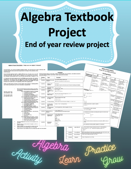 Algebra Final Project - Design your own textbook