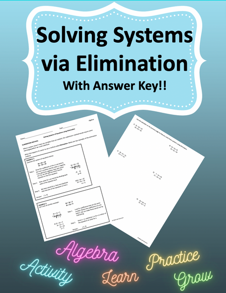 Solving systems of equations using elimination