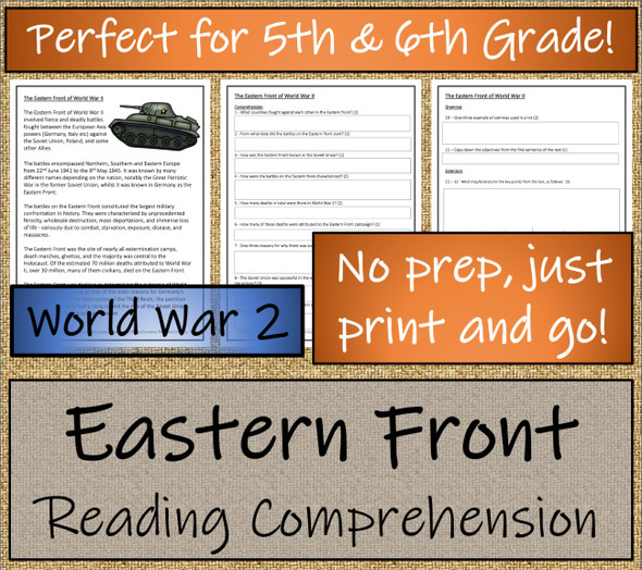 Eastern Front of World War II Close Reading Activity | 5th Grade & 6th Grade