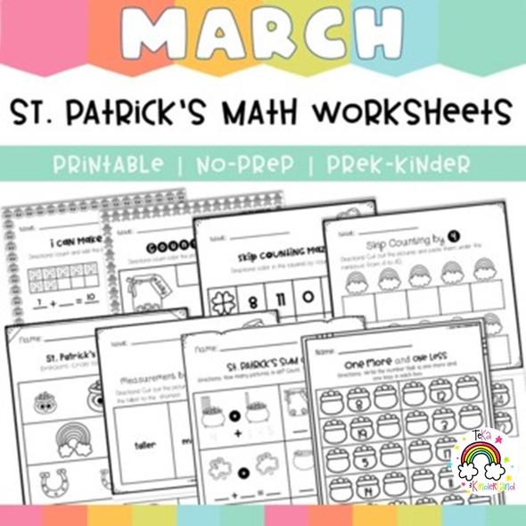 St Patrick's Day Math Worksheets