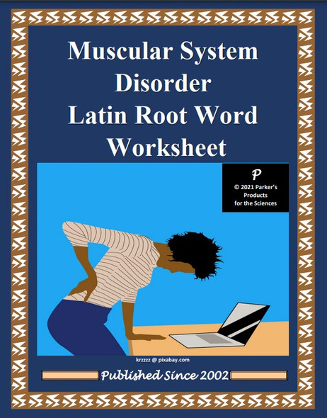 Muscular System Disorder Latin Root Word Worksheet