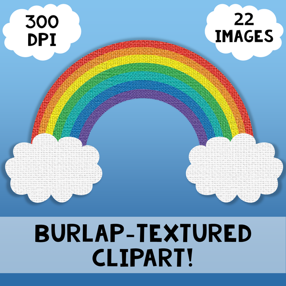 Weather Clipart - Burlap Textured - High Quality Clipart