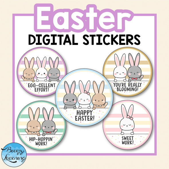 Easter Spring Digital Stickers for Google and Seesaw