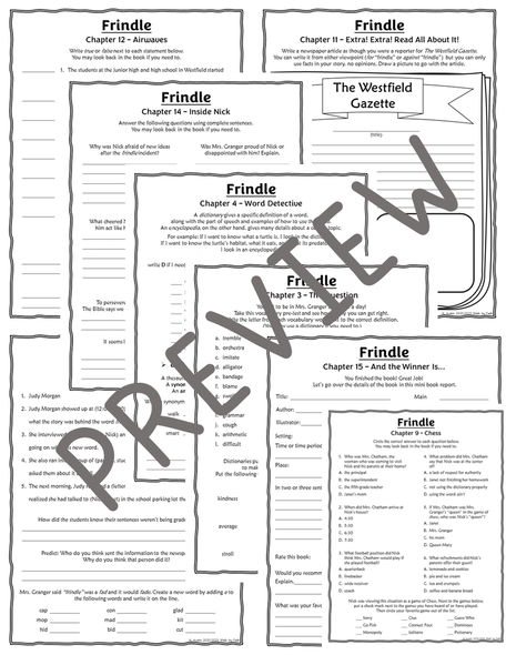 Frindle Novel Study 