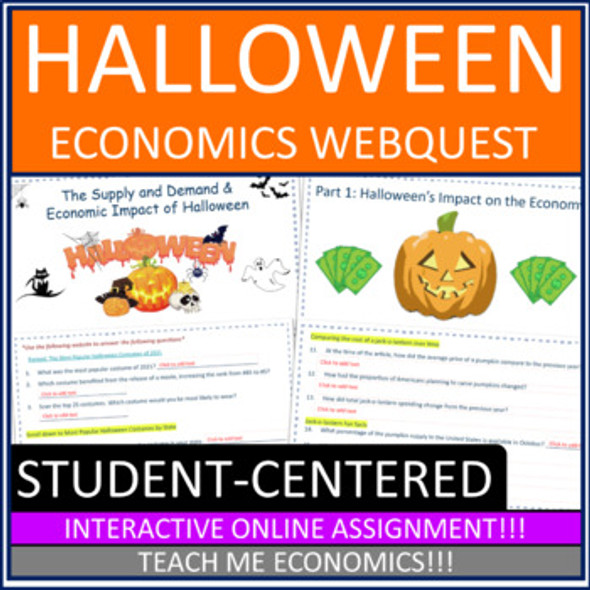 Supply and Demand & Economic Impact of Halloween Webquest Google Slides