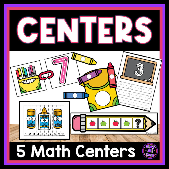 Back to School Math Centers | Numbers Patterns Shapes Counting