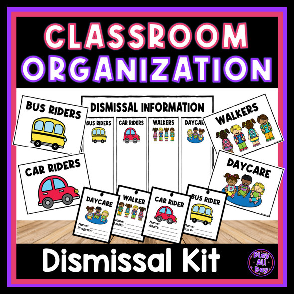 EDITABLE Dismissal Kit | Chart Posters Backpack Tags