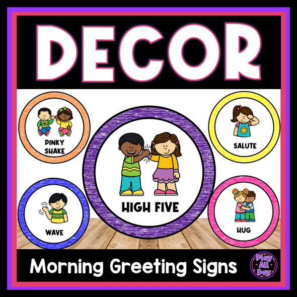 Morning Greeting Signs | Back to School Classroom Decor