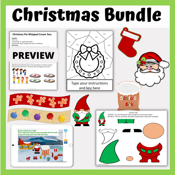 Christmas Pre-K Kindergarten Bundle