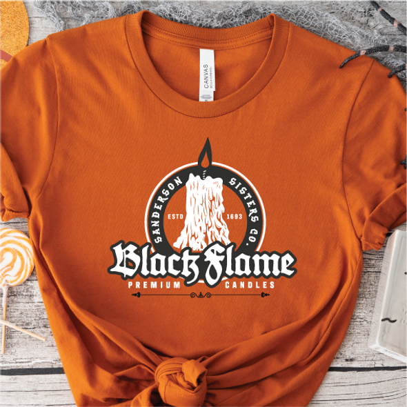 "Sanderson Sisters Black Flame Candle Company" T-shirt