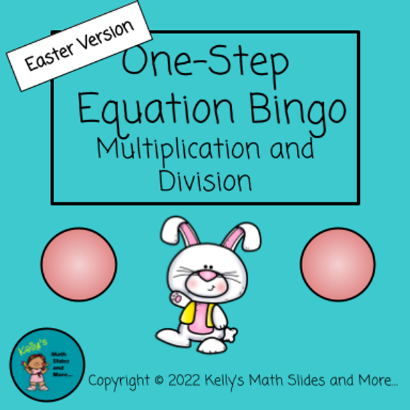 Easter - One-Step Equation Bingo - Multiplication and Division - Digital