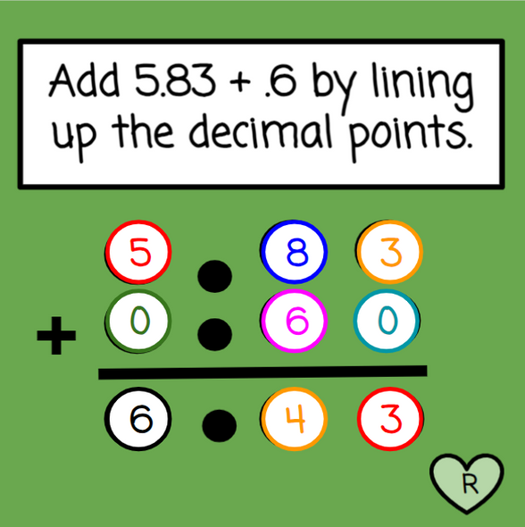 St. Patrick's Day Adding and Subtracting Decimals - Digital and Printable