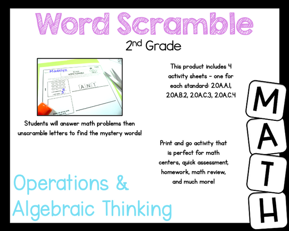 2nd Math Operations & Algebraic Thinking 2.OA.A.1 2.OA.B.2 2.OA.C.3 2.OA.C.4