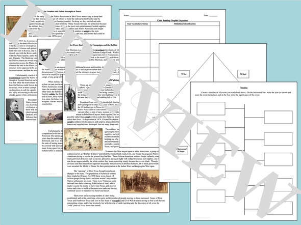 The Texas Frontier Jigsaw and Activities