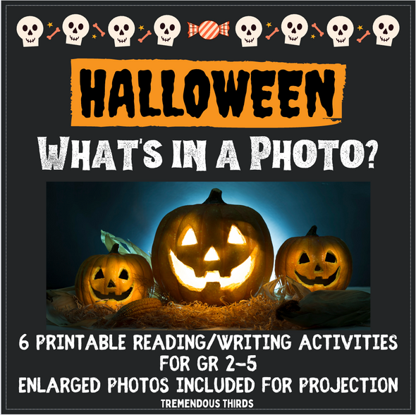 HALLOWEEN "What's in a Photo?" Verbalizing Strategy - Reading/Writing Activities