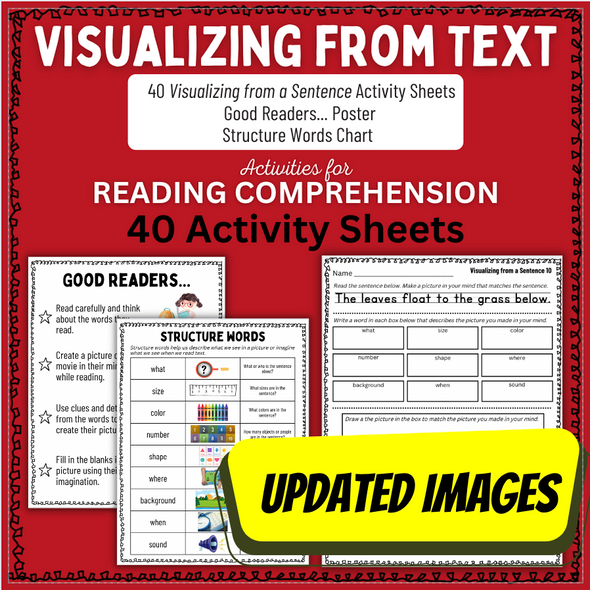 Draw to Visualize Text: Simple Sentences for Reading and Language Comprehension