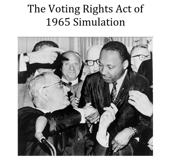 Civil Rights Movement: The Voting Rights Act of 1965 Simulation