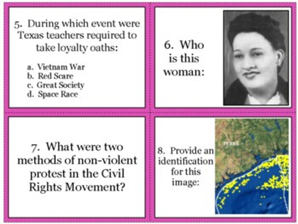 The Cold War in Texas Task Cards