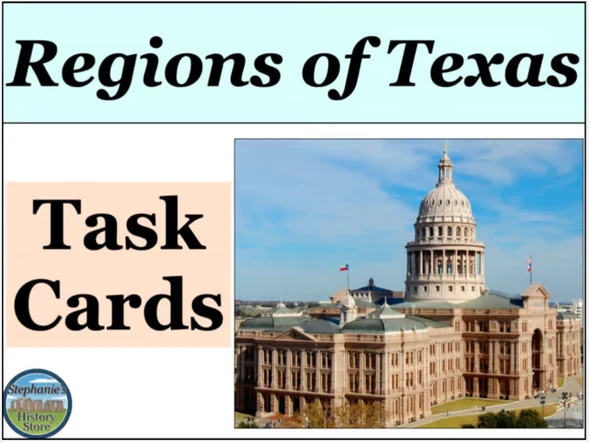 Regions of Texas Task Cards