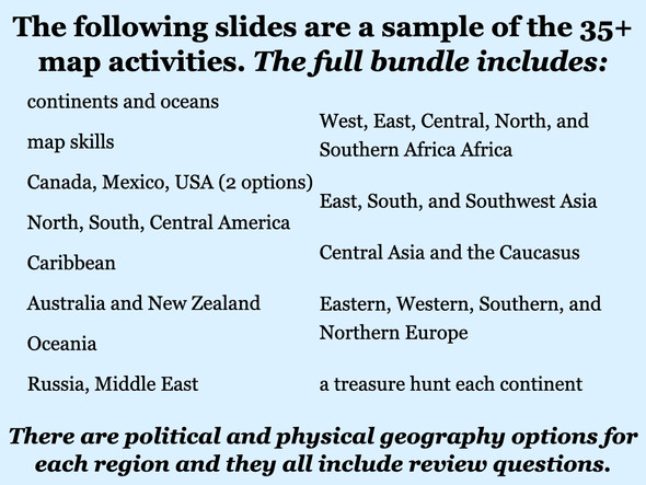 World Geography Map Bundle World Geography Map Bundle