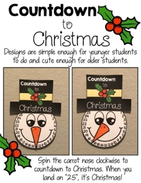 Snowman's Countdown to Christmas Craft