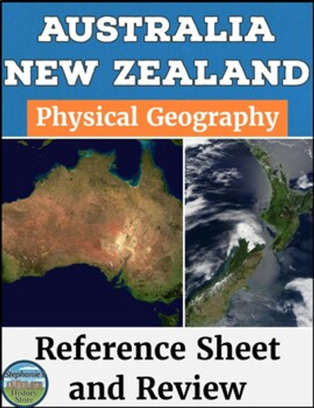 Australia and New Zealand Physical Geography Reference Sheet and Review