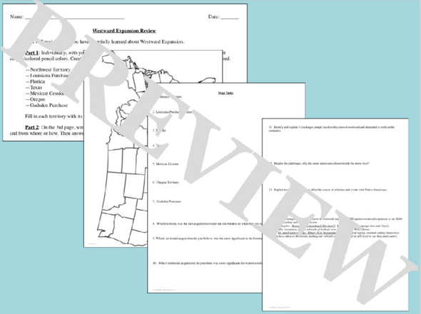 Westward Expansion Map Review