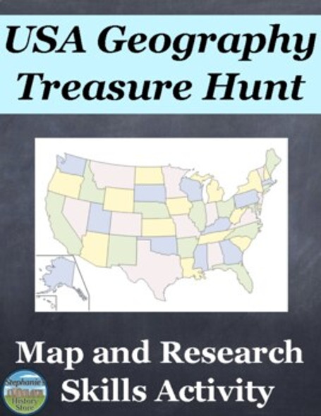 United States Geography Map and Research Skills Activity