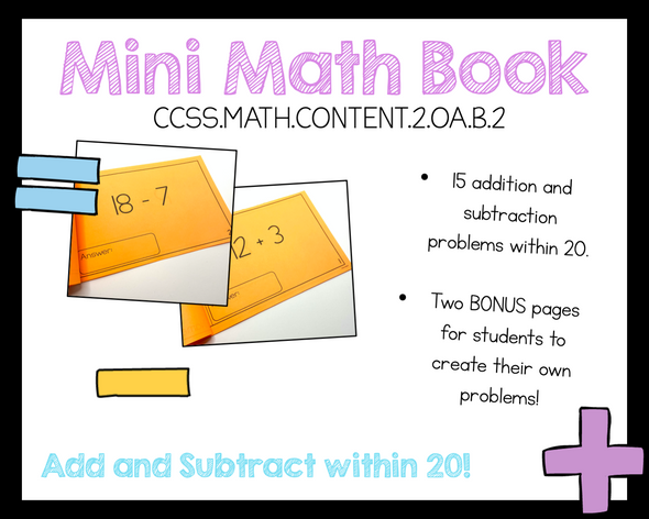 2nd Grade Math Addition and Subtraction Within 20 2.OA.B.2