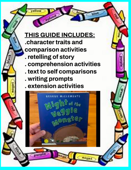 THE NIGHT OF THE VEGGIE MONSTER READING LESSONS & ACTIVITIES PACKET