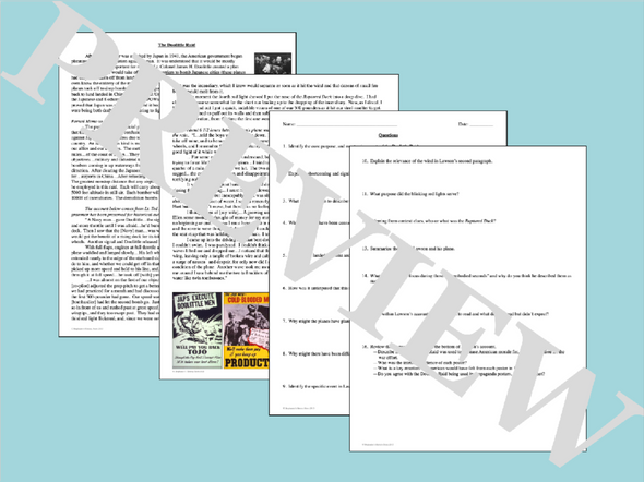 The Doolittle Raid Primary Source and Image Analysis