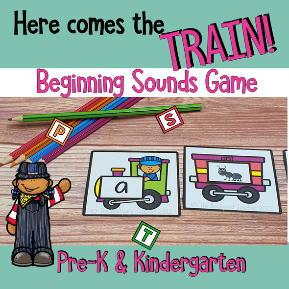 Here Comes the Train Beginning Sound Activity for Pre-K and Kindergarten