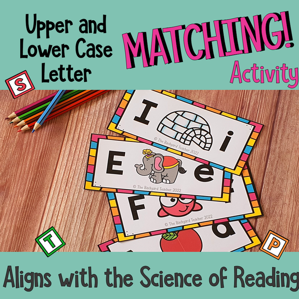 Upper and Lower Case Letter Matching Activity for Pre K and Kindergarten